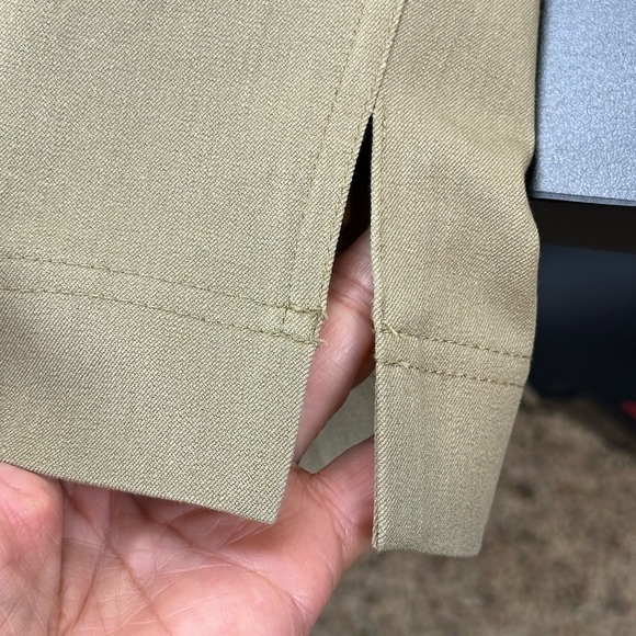 Lysse Olive Amber Crop Pants Pull On Pockets Stretch Twill Smoothing Waist Large - Picture 6 of 16